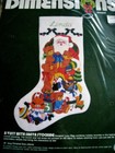 Dimensions Crewel Stitchery Christmas Stocking Kit  A Visit With Santa rigg 8043