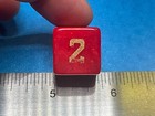          -beautiful  Red Marble             bakelite Backgammon Cube         bb-1