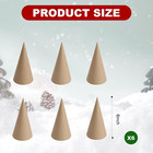 6 Pcs Thick Paper Mache Cones  Christmas Thick Cardboard Craft Cones  Open Botto