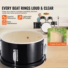 Kids Drum Set 5-piece 16 In Beginner Children Drum Set With Throne Black