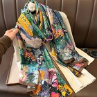 Design Satin Silk Shawl Hijab Scarf Women Fashion Summer Sunscreen Beach