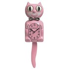 Retro Kitchen Kit Cat Clock 15 5  Pink Kit-cat Klock Made In Usa Free Battery