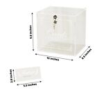 10  Clear Acrylic Wedding Gift Card Box Lock Key Thank You Sign Party Events