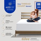 Queen Size Fitted Sheet Only - 100  Cotton 400 Thread Count Deep Pocket White   