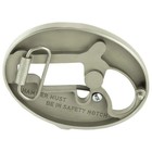 North American Arms  Lng Rfl Cust Oval Belt Buckle  Silver 5 5 X 4 X 1 75 Inches