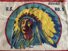 Vintage Table Potatoes Feed Sack Bag Alliance Nebr  Linen 50 Lb Native Indian  2