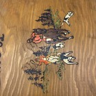 Vtg 60s Wooden  snapshots Scrapbook Photo Album Leather Straps Retro