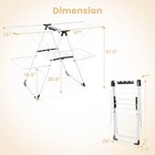 Folding Clothes Drying Rack 2-tier Metal Laundry Drying Rack Laundry Drying Rack