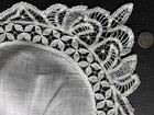 10  Antique Creamy White Linen Hankie Handmade Lace Collector