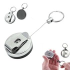 2pcs Steel Wire Rope Elastic Key Chain Retractable Anti Lost Secure Key Chain