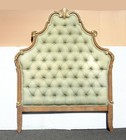 Headboard   French Provincial Louis Xvi Style Green Tufted Full Queen Headboard