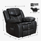 Zero Gravity Air Leather Recliner Chair With Heat  Vibration  Full Body Massage
