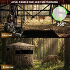 Hunting Blind Tent 360 Full View Ground Blind Camouflage Deer Turkey Shelter