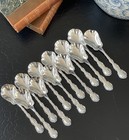 Set 12 Gorham Strasbourg Sterling Silver Sugar Jam Dine Serve Spoon American 6   