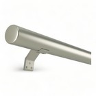 Elsa Anodized Aluminum Staircase Handrail - Inox Color- Stainless Steel Look