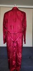 Vtg Oriental Chinese Burgundy Satin Dressing Gown lounge Robe Mens Sz 50  China