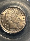 1892 Barber 25c - Beautiful Pcgs Au58 Slider Sharp Strike Bright White Stunning