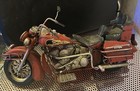 Rustic 12    Handmade Scrap Vintage Red Motorcycle Metal