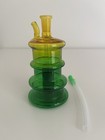 Small Green And Yellow Glass Hookah Water Pipe With Hose