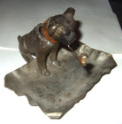 Bulldog Nodder Desk Tray Bulldog Smokes A Pipe Antique Estate Heirloom
