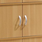 6 Door Enclosed Multipurpose Storage Cabinet For Home   Office  Beech  open Box 