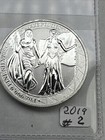 2019 Germania Columbia Allegories 1oz  9999 Fine Silver 5 Mark Bu Encased