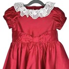 American Girl Janie And Jack Dress Red Satin Lace Occasion Choose Your Size