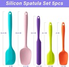 Silicone Spatula Set  5 Piece Food Grade Rubber Spatulas For Baking  Cooking  An