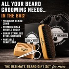 Beard Brush For Men With Beard   Mustache Comb Set  Beard Grooming   Care Kit   
