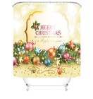 Merry Christmas Shower Curtain Bathroom Rug Bath Mat Non-slip Toilet Lid Cover