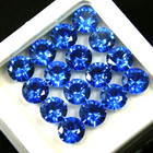 Certified Lot 6 Mm Round Cut Natural Blue Sapphire Loose Gems 20 Pcs Gemstone