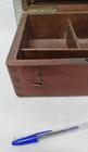 Antique 19th Wooden Cash Box Safe Lock Box Storage Document Chest Leather