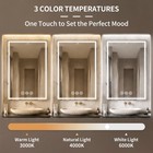 Gouka 24x32 Led Bathroom Mirror Dimmable Anti Fog Lighted Vanity Mirror