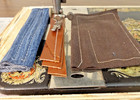 Serviced - 1919 Singer 128 3 4 Size Sewing Machine W hand Crank - Leather  Denim