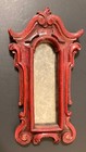 Three  3  Miniature Salvaged Antique Mirrors Ceramic Frames With Silver Mirrors