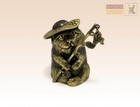  cat Fisher  Souvenir Bell  Figure Statue Bronzamania B1284