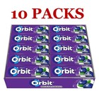10 Pack Wrigley Orbit Blueberry Sugar Free Chewing Gum