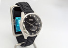 Seiko Kinetic 5m84-0ab0 Retrograde Day Black Dial 100m   New Cap Silicone Strap