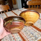Vintage Mid-century Modern Style Hand Thrown Pottery Bowls - Set Of 2