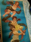 Rare Vintage 1950s 1960s Philipp Sales Inc  Christmas Door Poster     Large Cherub