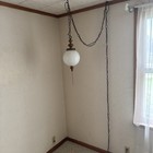 Nice  Vintage Mcm Hollywood Regency Glass Chain Hanging Swag Plug In Lamp