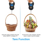 Portable Fishing 110lb Digital Hanging Hook Scale With Lcd Display For Luggage