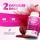Rosabella Organic Beet Root Powder 1300mg Capsules Supports Blood Pressure 60ct