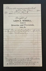 1906  Solon Me Leon Merrill Store Receipt W jh Barker   Co Chocolate Advertising