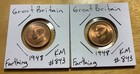1948 Great Britain Farthing - Xf - Lot  2     Uncirculated     King George - Wren