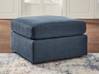 Modmax Casual Upholstered Oversized Accent Ottoman  Blue