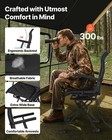 Vevor Hunting Chair 360   Swivel Silent Foldable Chair Armrests Anti-sink Feet