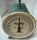 Vintage Way Rite Mint Green Farmhouse Kitchen Scale 25 Lbs 1940 s