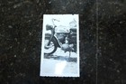 Vintage Black   White Photo Honda 450 Motorcycle