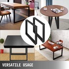 Set Of 2 Square Table Legs 28x35  Wide Desk Table Legs Heavy Duty Steel Desk Leg